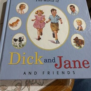 Dick and Jane And Friends Vintage Style Illustrated Book - Light Blue Cover
